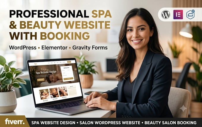 design a professional wordpress spa and beauty salon website with booking