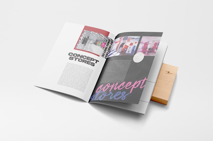 design a professional catalog, brochure or magazine layout