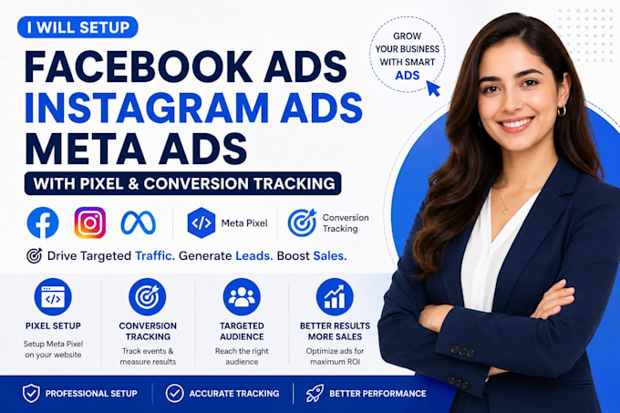 setup facebook ads instagram ads meta ads with pixel and conversion tracking