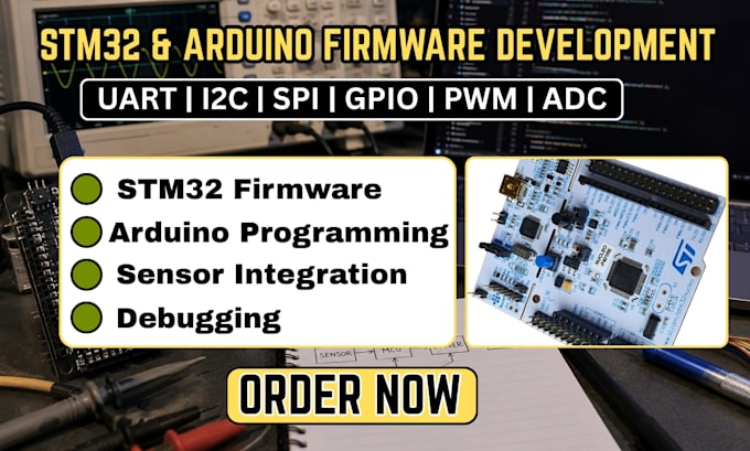 write c and code for stm32, arduino, and embedded microcontrollers
