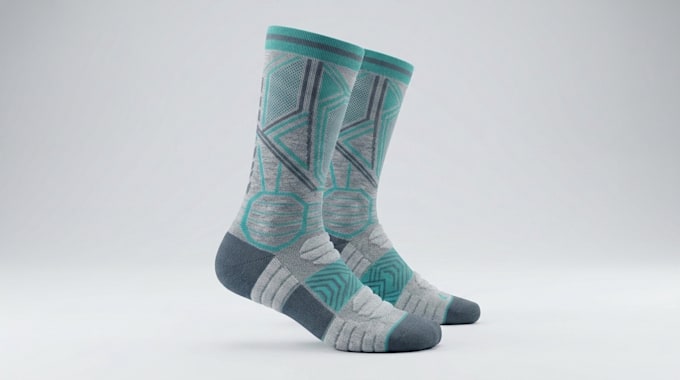 create 3d socks design, 3d sock mockup, 3d socks rendering, 3d glove rendering