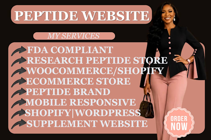 build fda compliant peptide website with processing integration