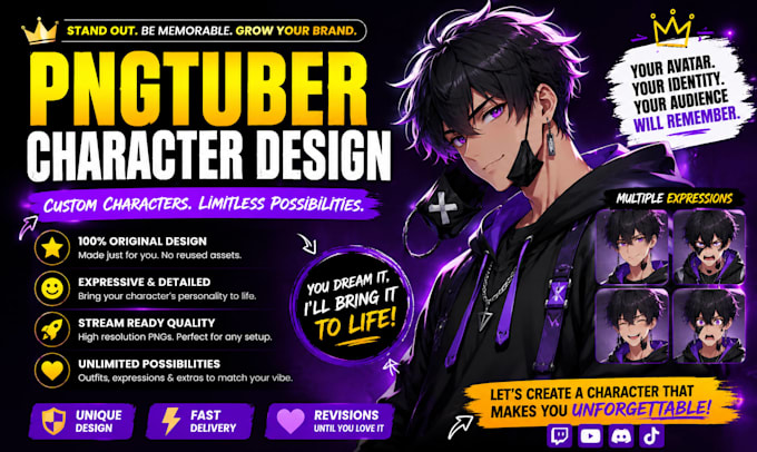 design digital pngtuber png tuber