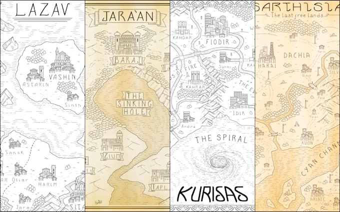 create medieval, fantasy, scifi, classic maps