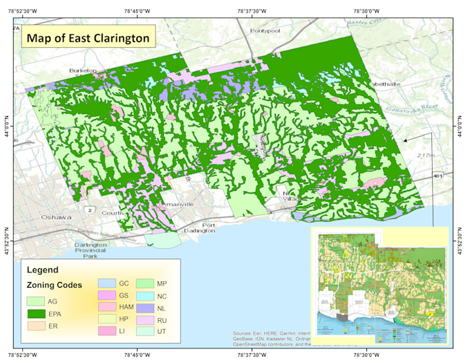 provide zoning, land use mapping services