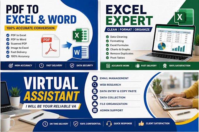 do accurate data entry, excel, copy paste, typing