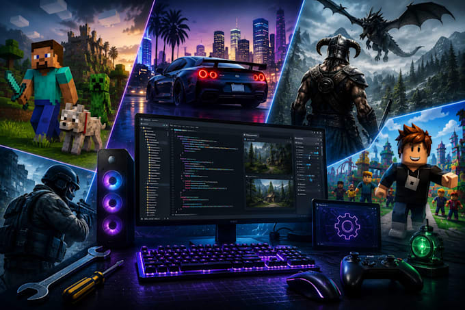create custom game mods for minecraft, gta v, fivem, roblox and more