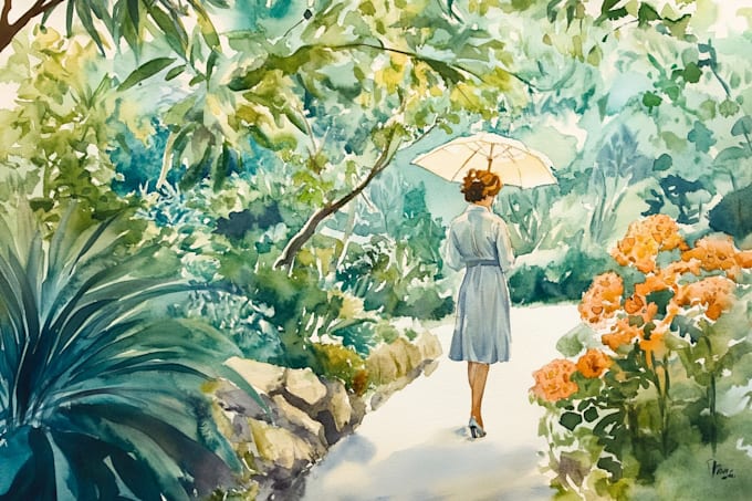 illustrate anything in watercolor style