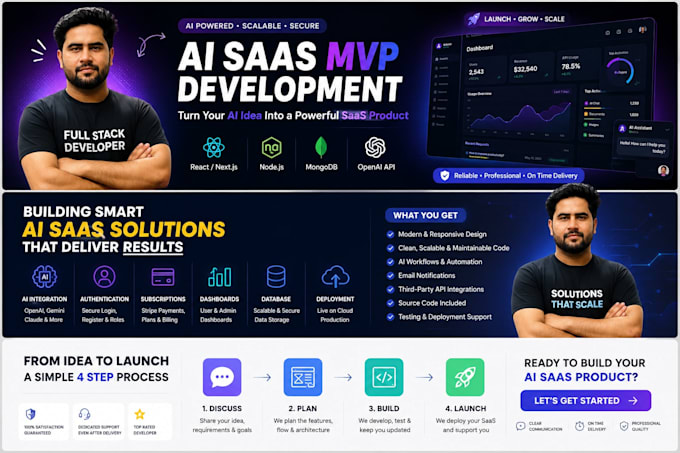 build an ai saas mvp using react next js node js and openai
