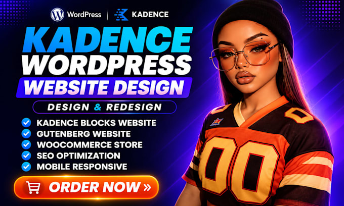 design or redesign wordpress website with kadence blocks and gutenberg