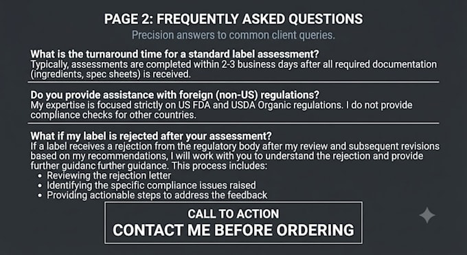 review usda and fda compliant product package label