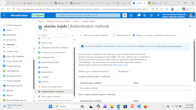 configure mfa and security for your microsoft azure account