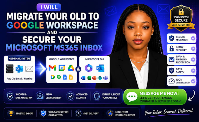 migrate your old to google slack workspace and secure your microsoft ms365 inbox