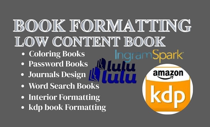 format, design your low content book amazon kdp lulu draft2digital ingramspark