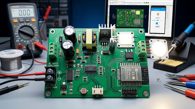 design led driver pcb, power electronics and smart lighting system