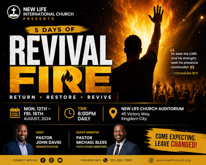 create premium church flyer, banner, and invitation design