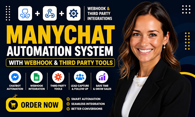 create manychat automation systems with webhooks and integrations