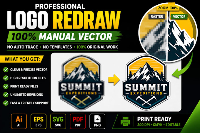 redesign and vectorize your logo