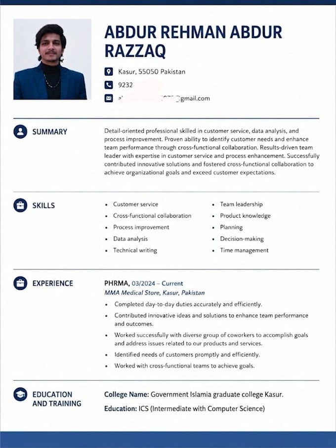 design professional ats resume and CV