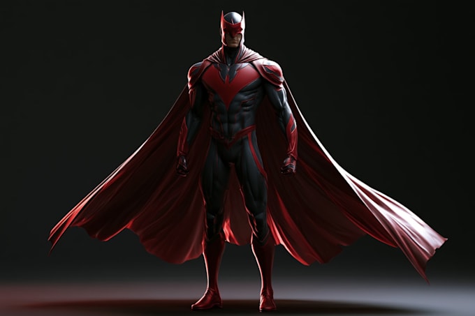 creating artwork of unique superhero character