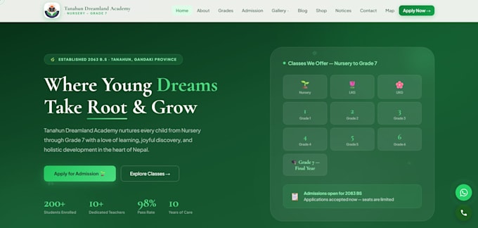 develop a responsive business website using PHP, mysql