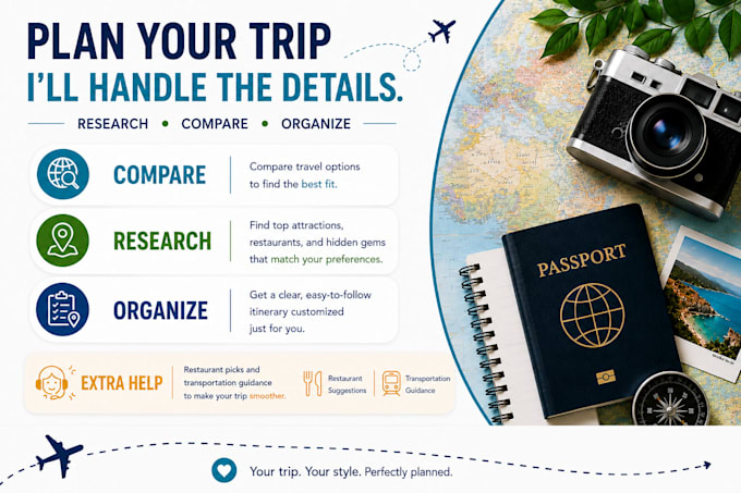 help research and organize your travel plans