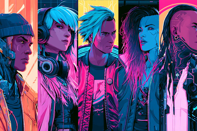 make cyberpunk character art