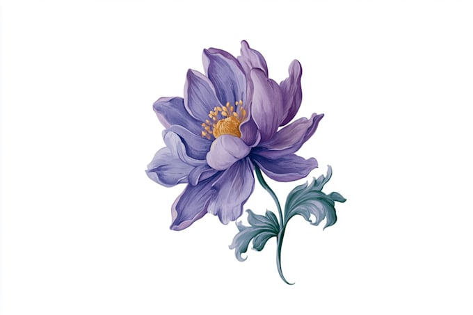 design best botanical illustration with flowers