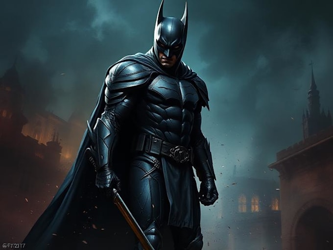 create dark knight paintings