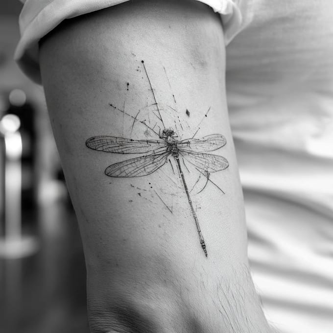 design fine line tattoo illustration