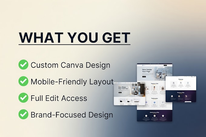 design a canva landing page or ugc portfolio website