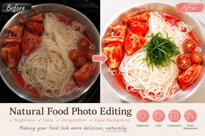 edit food photos naturally