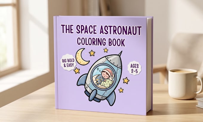 design coloring book cover for KDP