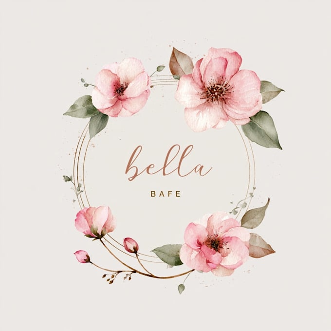 design watercolor logo feminine boho custom styles
