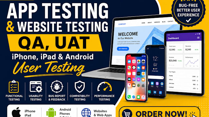 do app testing,app review, website testing,QA, uat on iphone, ipad and android