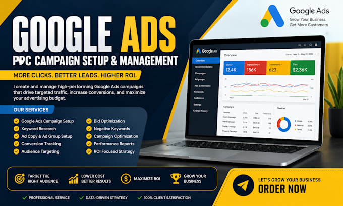 google ads adwords PPC campaign setup management optimization conversion