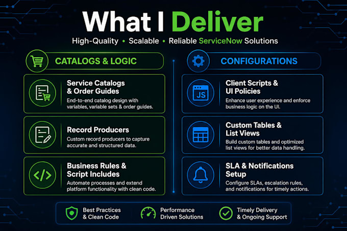 be your expert servicenow developer for itsm, csm and scripting