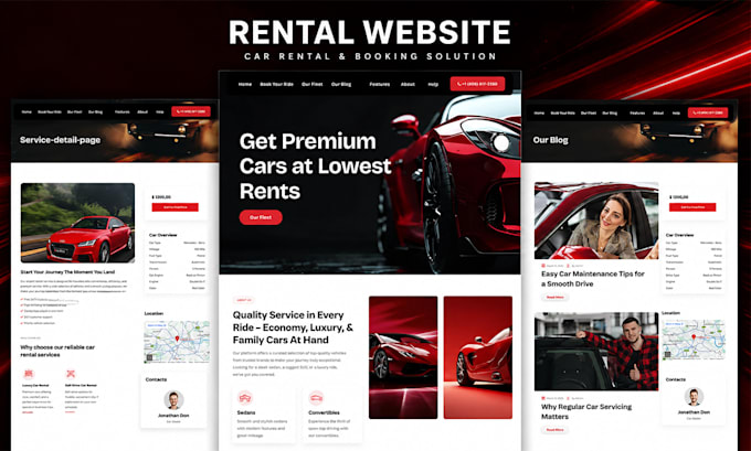 create an ai rental business website and mobile app with complete system
