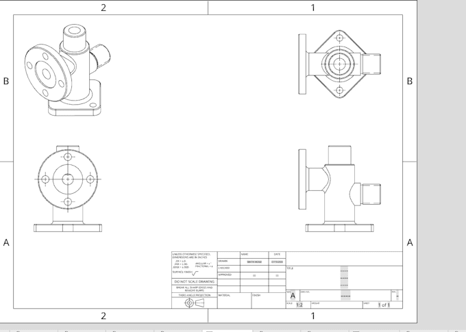 create professional 2d technical drawings