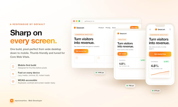 design and develop a high converting landing page website