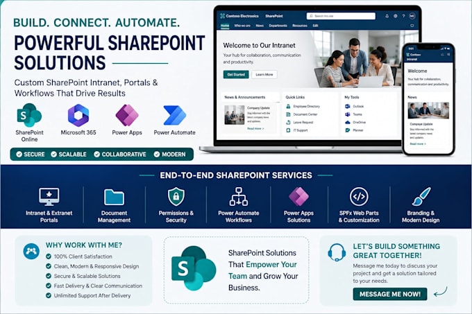 build sharepoint intranet portal and sharepoint online site