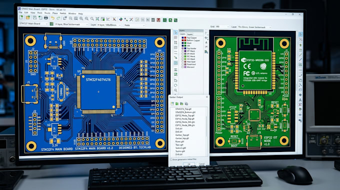 design professional stm32 pcb, esp32 pcb and gerber package