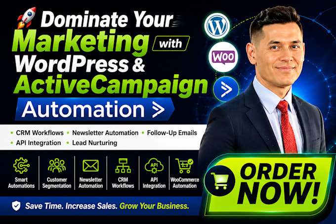 wordpress activecampaign, newsletters, CRM automation workflows,API integration