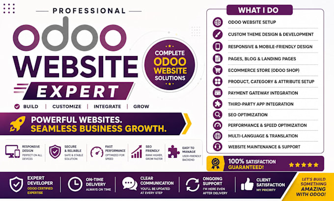 design, redesign and customize your odoo website professionally