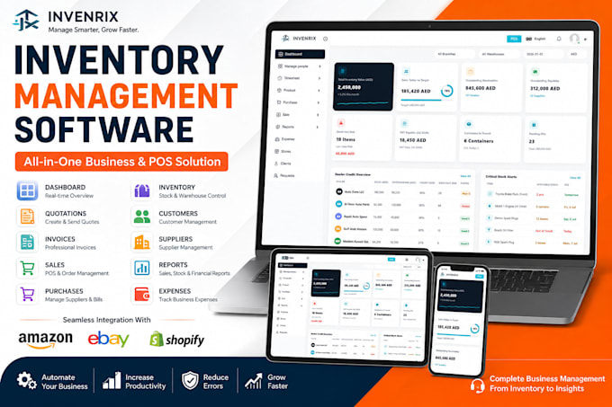 build custom inventory management, pos, erp and billing software