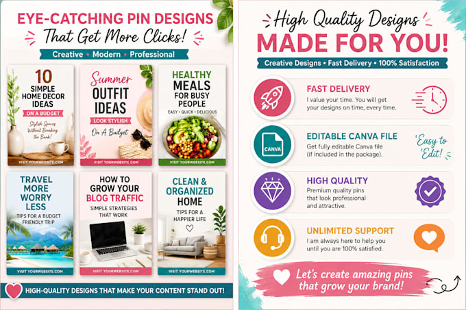 design professional pinterest pins in canva