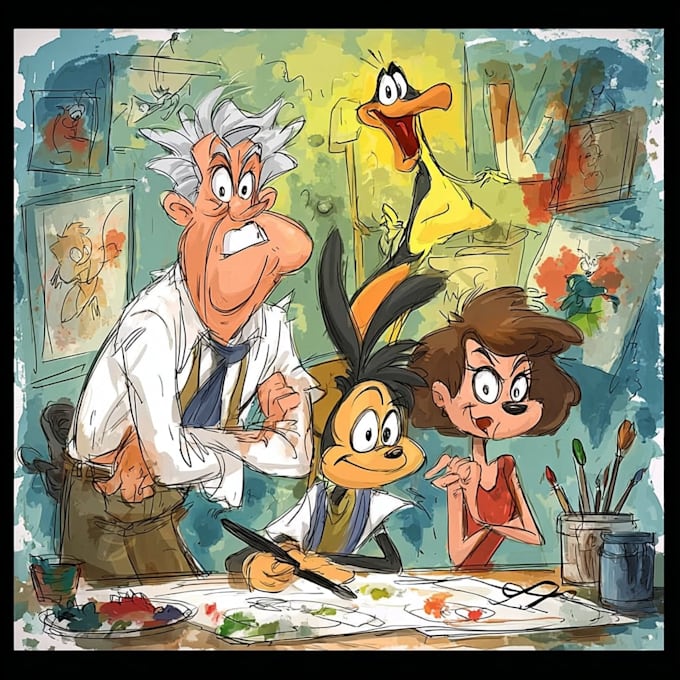 draw a fun cartoon character, mascot, logo design