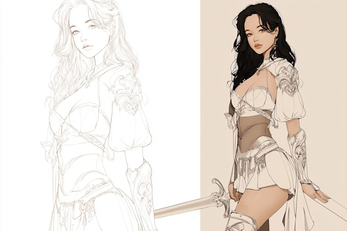 sketch any character in any way