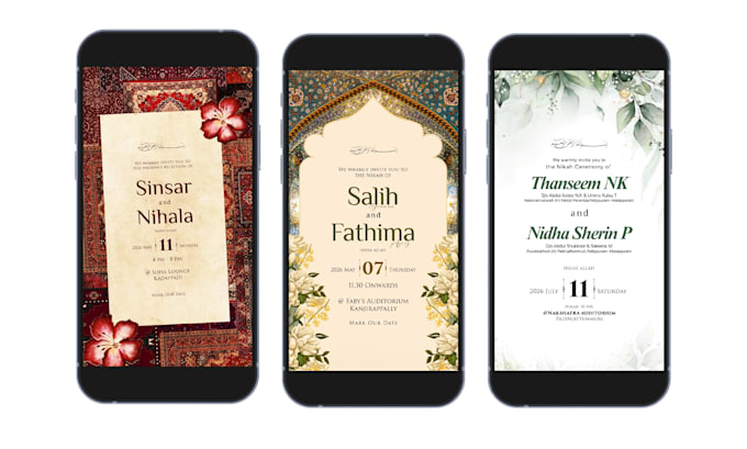 create a digital wedding invitation video