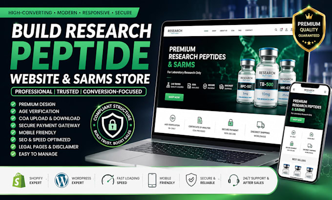 build peptide research website sarms store setup payment for peptide store